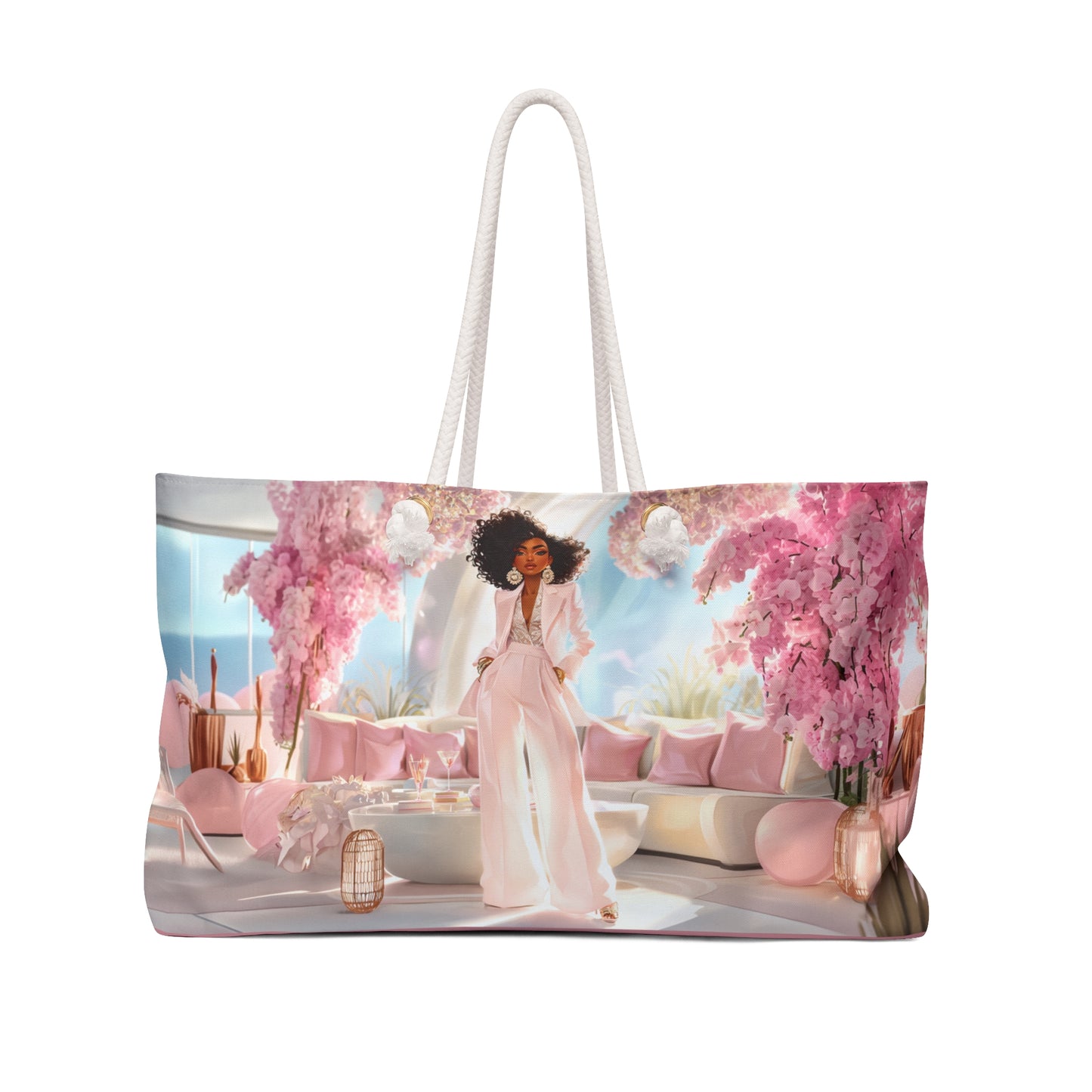 Pink Luxe Lounge Weekender Tote