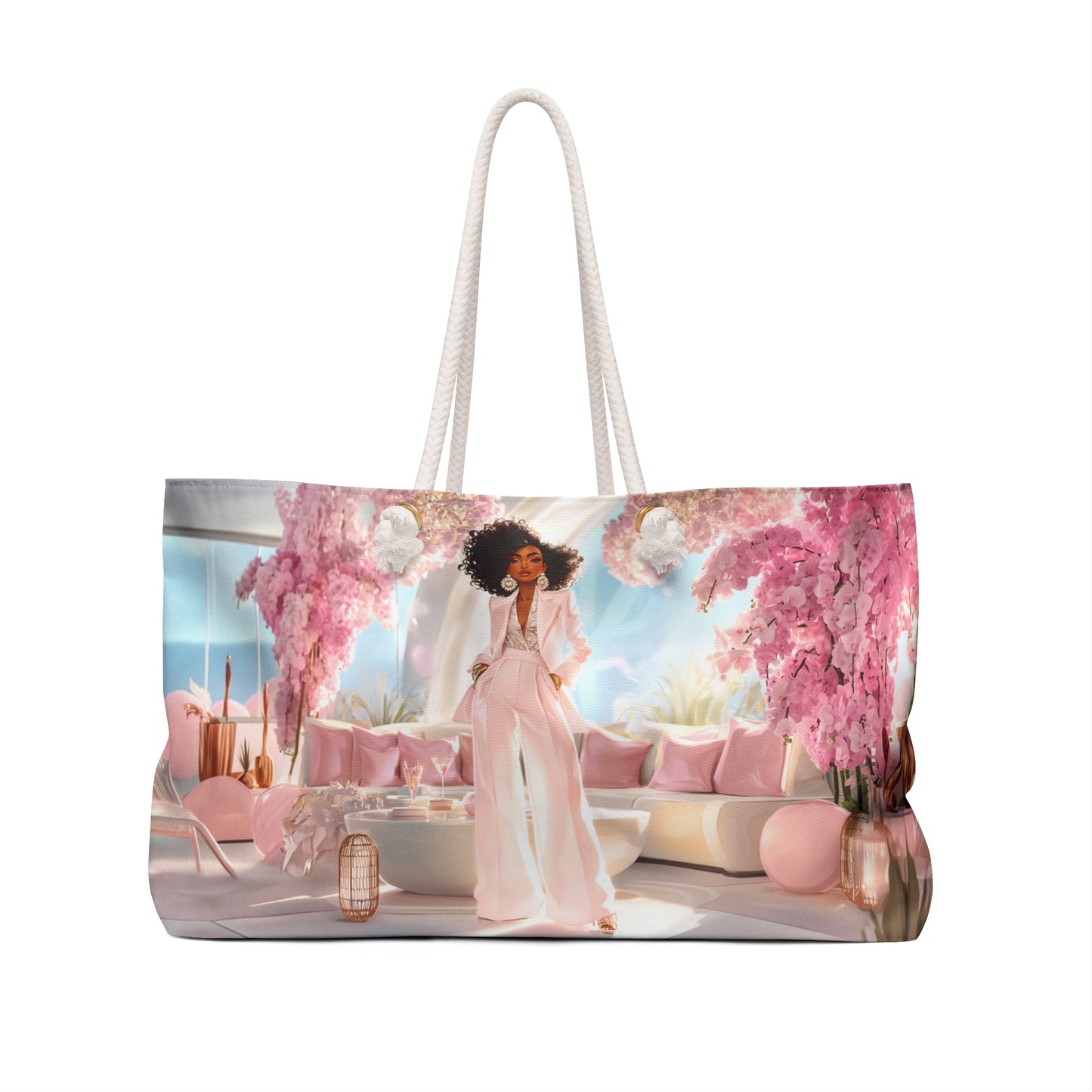 Pink Luxe Lounge Weekender Tote